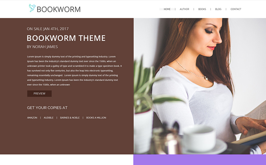 BookWorm Wordpress Template