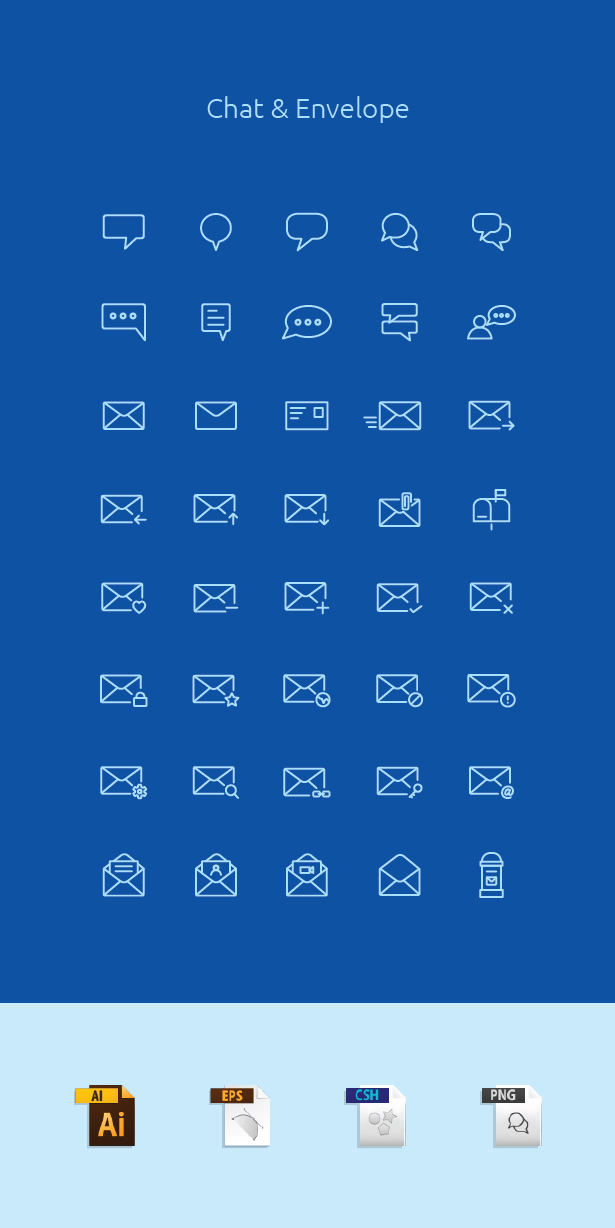 Envelope and Chat Icons