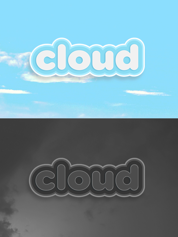 Cloud Text Effect