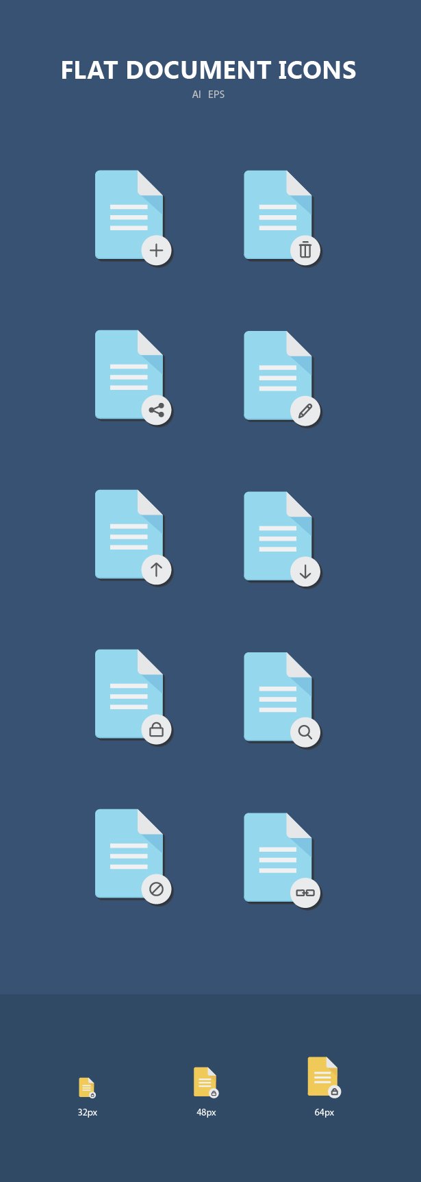 Flat Document Icons