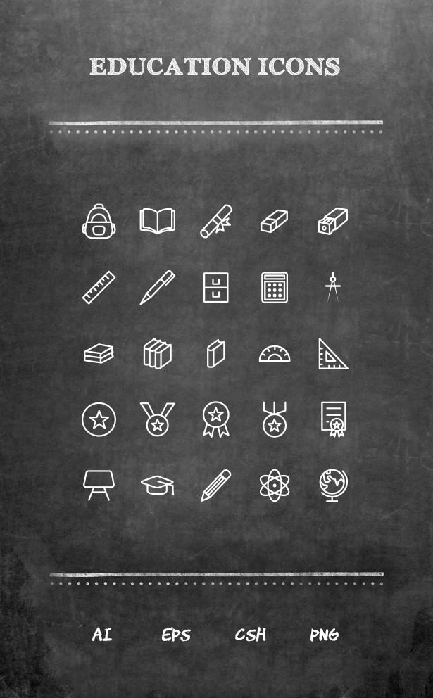 25 Premium Education Icons 