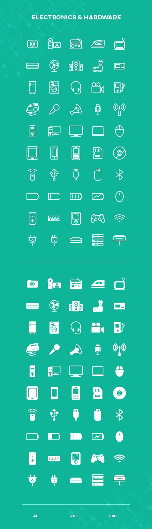 Electronics and Hardware Icons