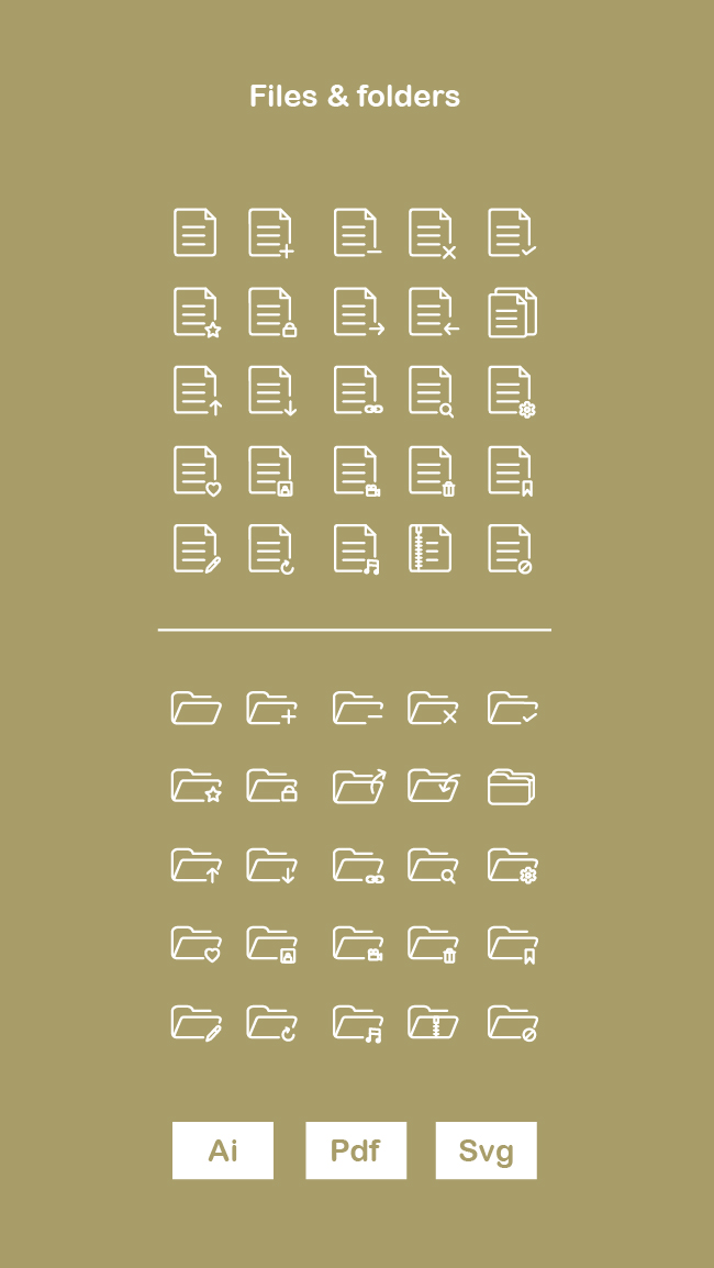 Document and Folders Icons