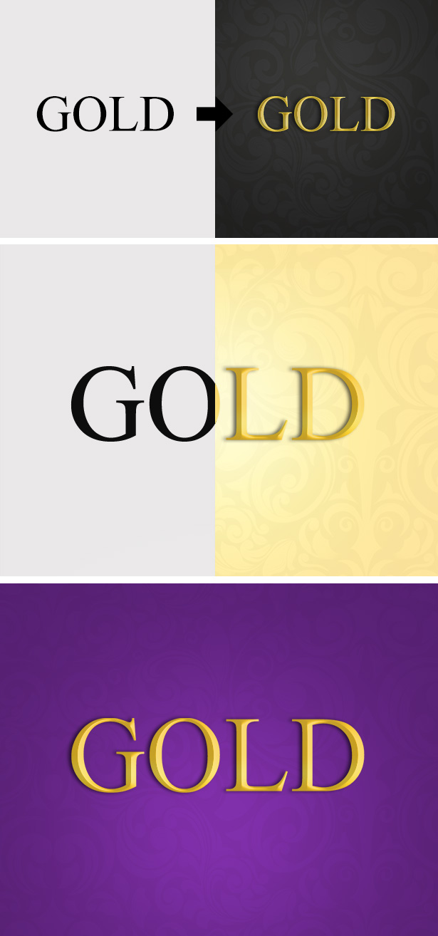 Gold Text Effect