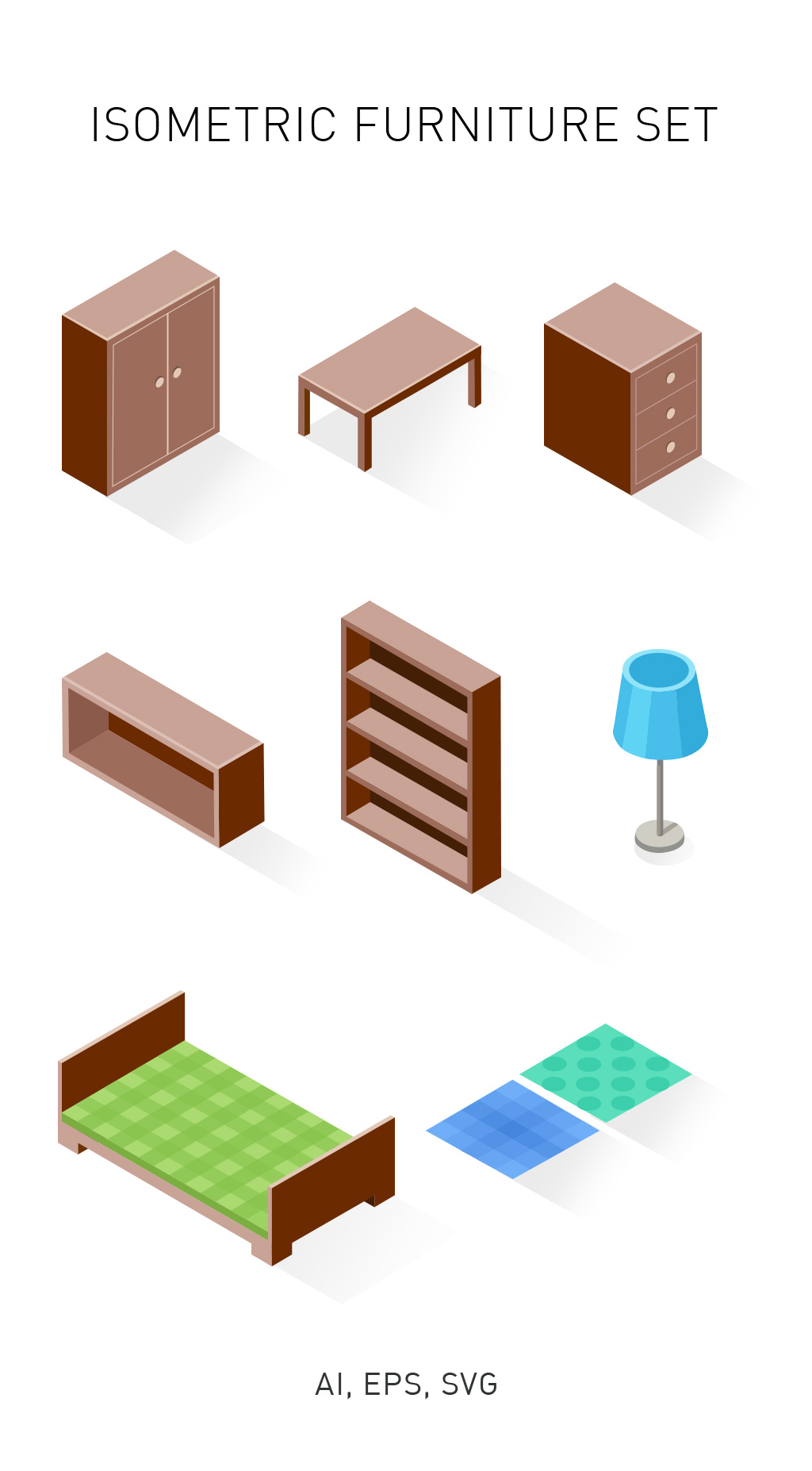 Isometric Furniture Set