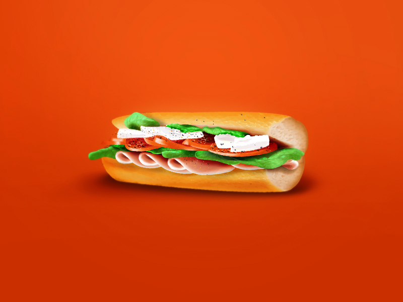 Free Vector Sandwich Illustration
