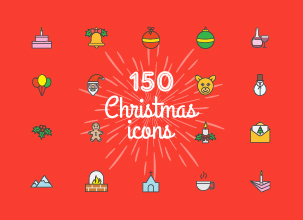 150 Christmas Vector Icons