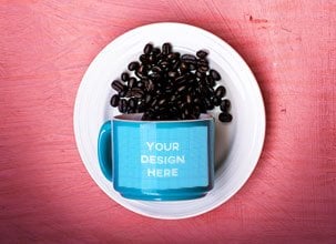 Coffee Cup Beans Mockup source