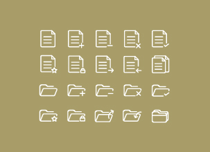 Document and Folders Icons