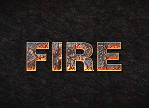 Fire Psd Text Effect