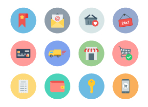 Flat E-commerce Icons