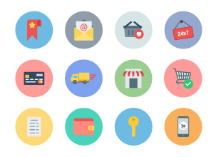 Flat E-commerce Icons