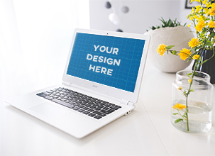 Download Free PSD Laptop Mockup