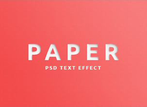 Paper Cut Psd Text Effect
