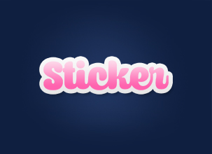 Sticker Text Effect