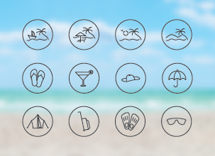 Holiday and Travel Icon Pack